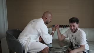 Andrew Tate arm wrestles Adin Ross with 1 finger