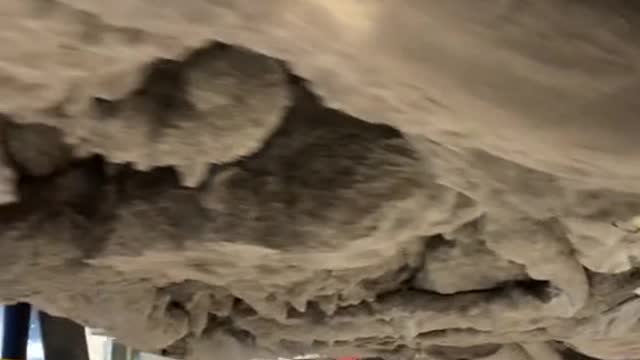 Steel Mill Truck Coated With Layers of Sediment