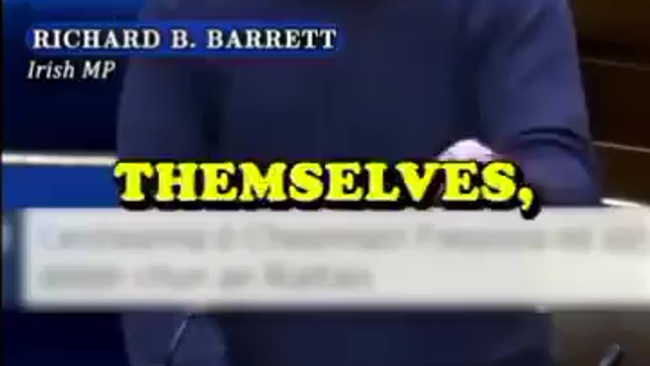 Irish MP Richard Barrett "An illegal occupation like Israel does NOT have the right to defend itself"