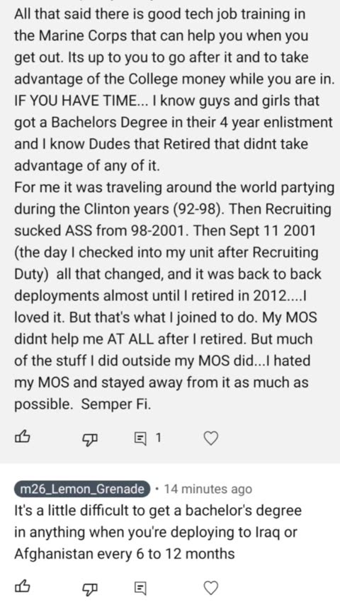 Marine Corps College.......All OR Nothing