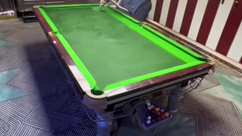 Cleaning the pool table