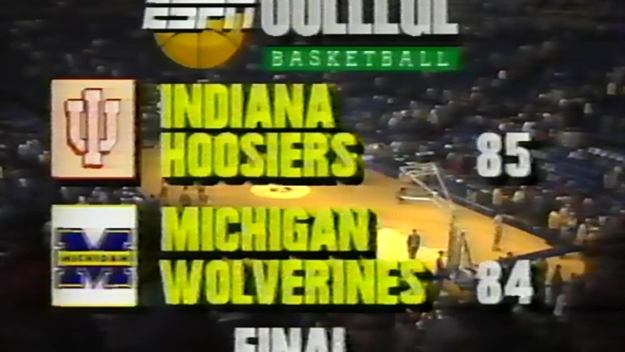 January 12, 1987 - Closing Bumper to Telecast of Indiana-Michigan College Basketball Game