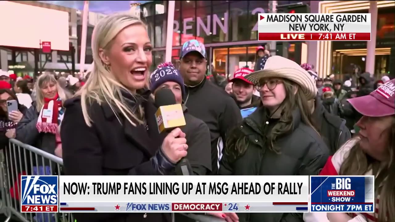 'MAKE NEW YORK RED AGAIN': Trump fans line up outside of MSG ahead of rally