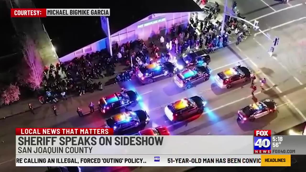 Nearly 90 vehicles towed at massive Stockton, CA sideshow