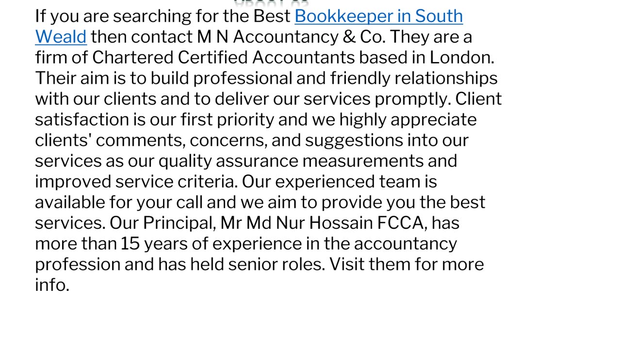 The Best Bookkeeper in South Weald