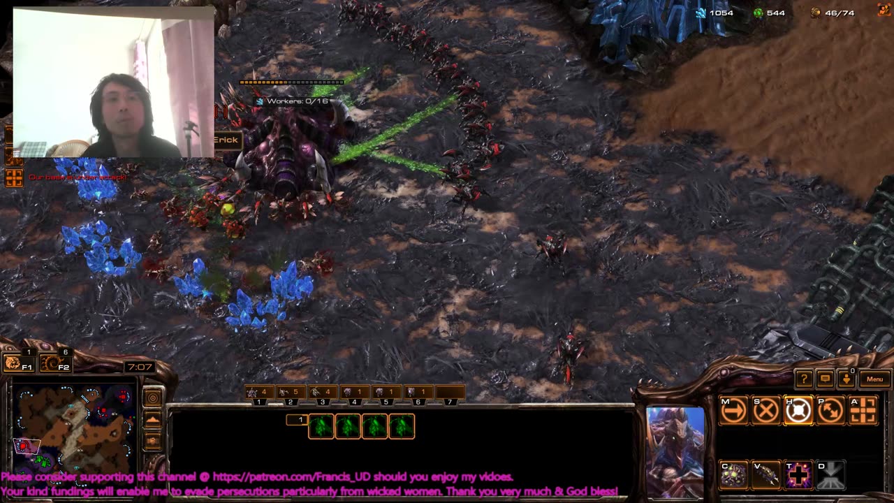 starcraft2 zvz on radhust station 2 base all-in zerg ver.