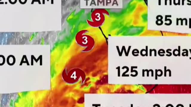 Hurricane lan strengthened to a Category 3 storm, as it barrels toward Florida