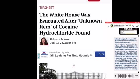 Cocaine at the White House confirmed 😎