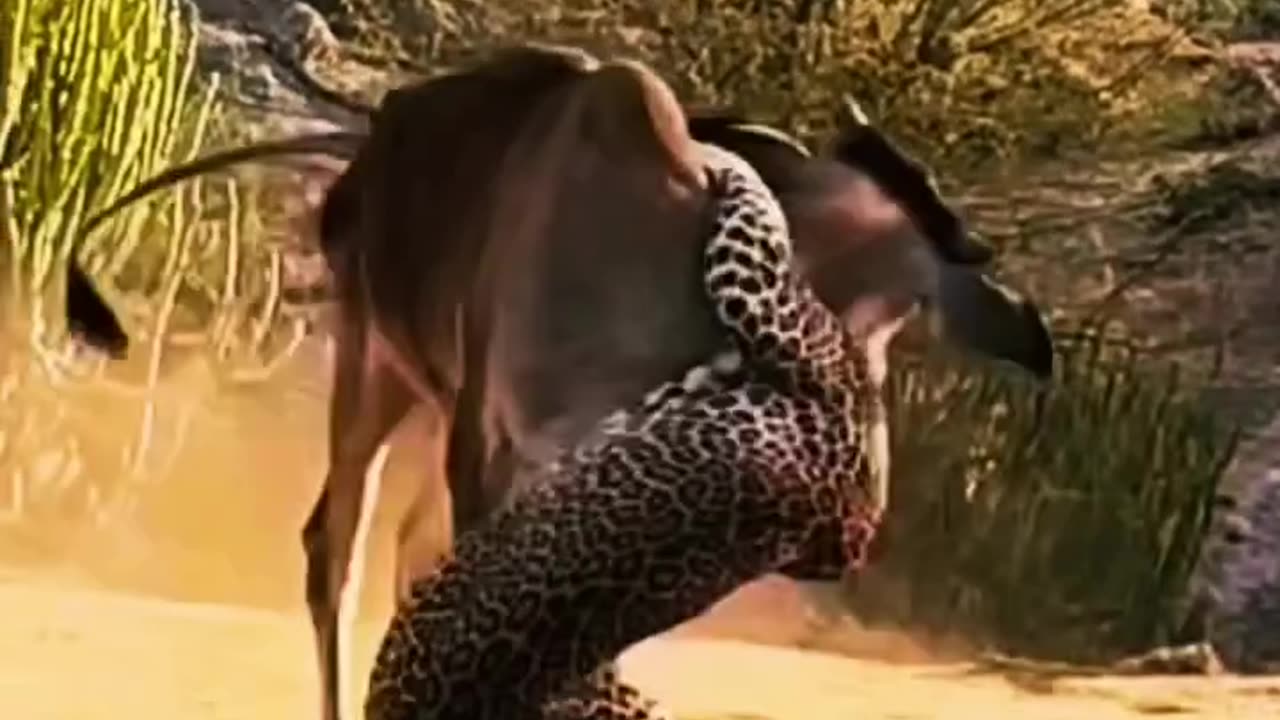 Cheetah attack cow 🐄