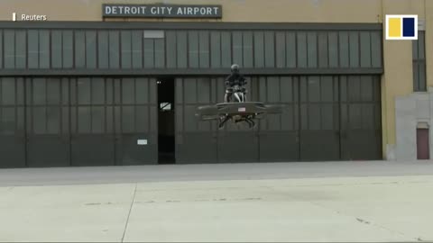 Hoverbike Takes Flight at Detroit Airport!