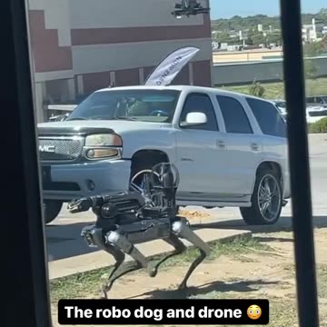 😳😳😳 Robo Dog Drone Tank Must be a MAGA Supporter