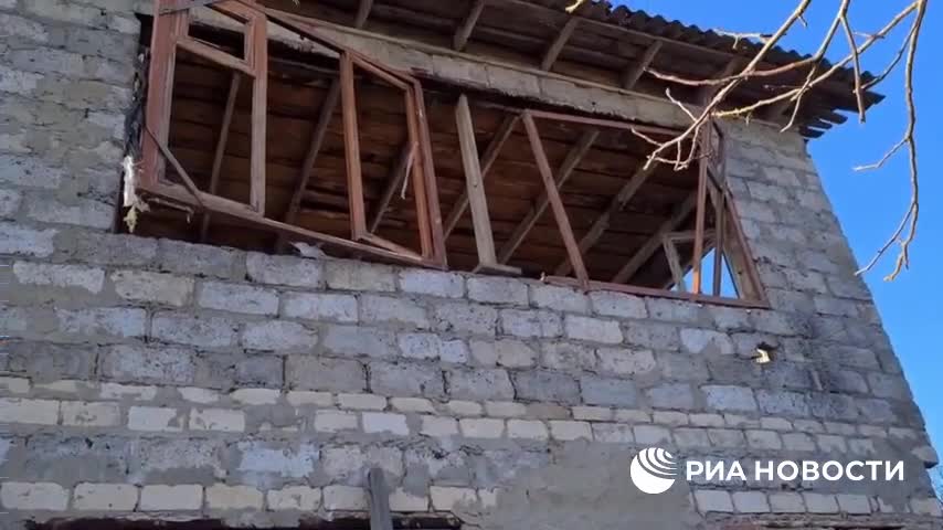 The consequences of the shelling of the dacha of the Village of Lugansk (LNR)