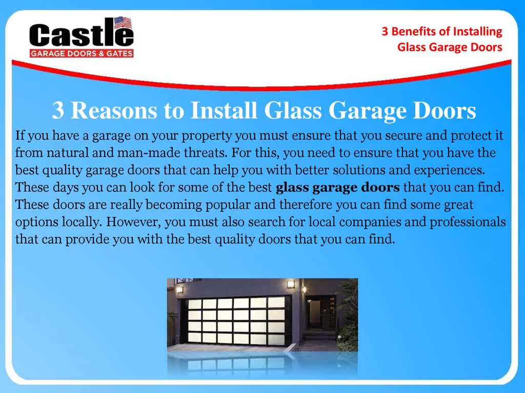 3 Benefits of Installing Glass Garage Doors