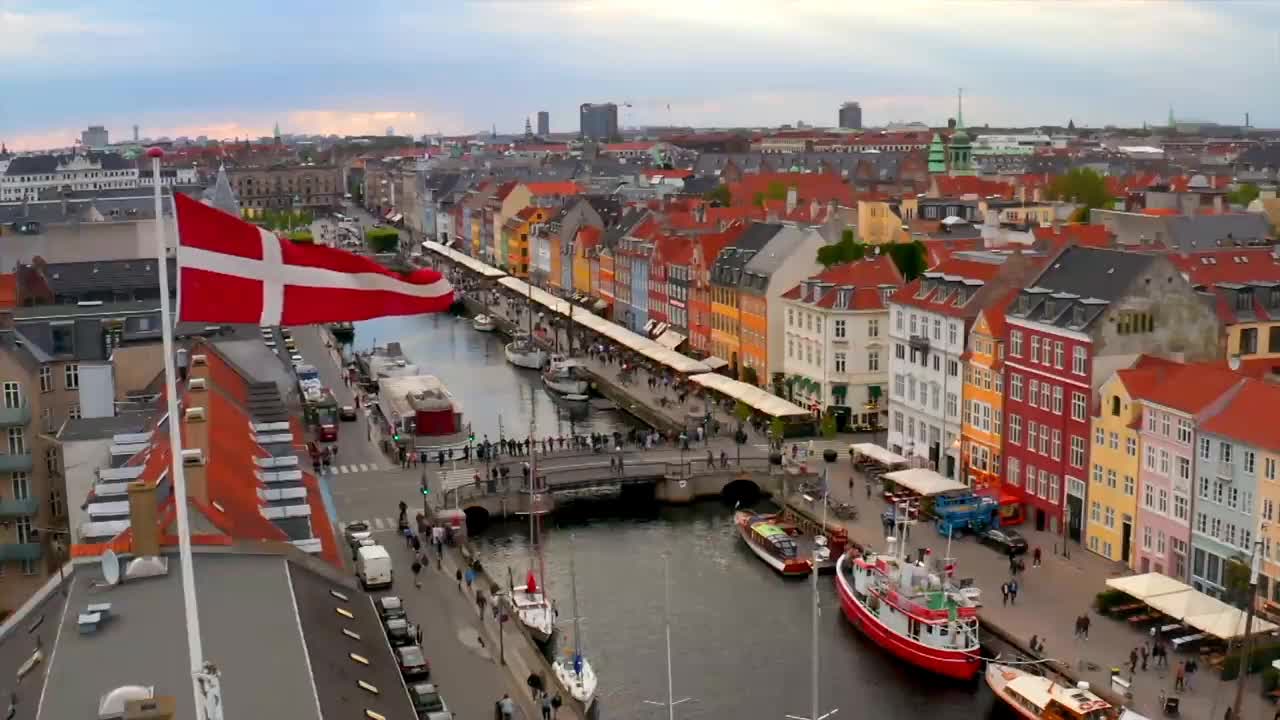 97 --- FLYING OVER DENMARK (4K UHD) - Soft Piano Music With Beautiful
