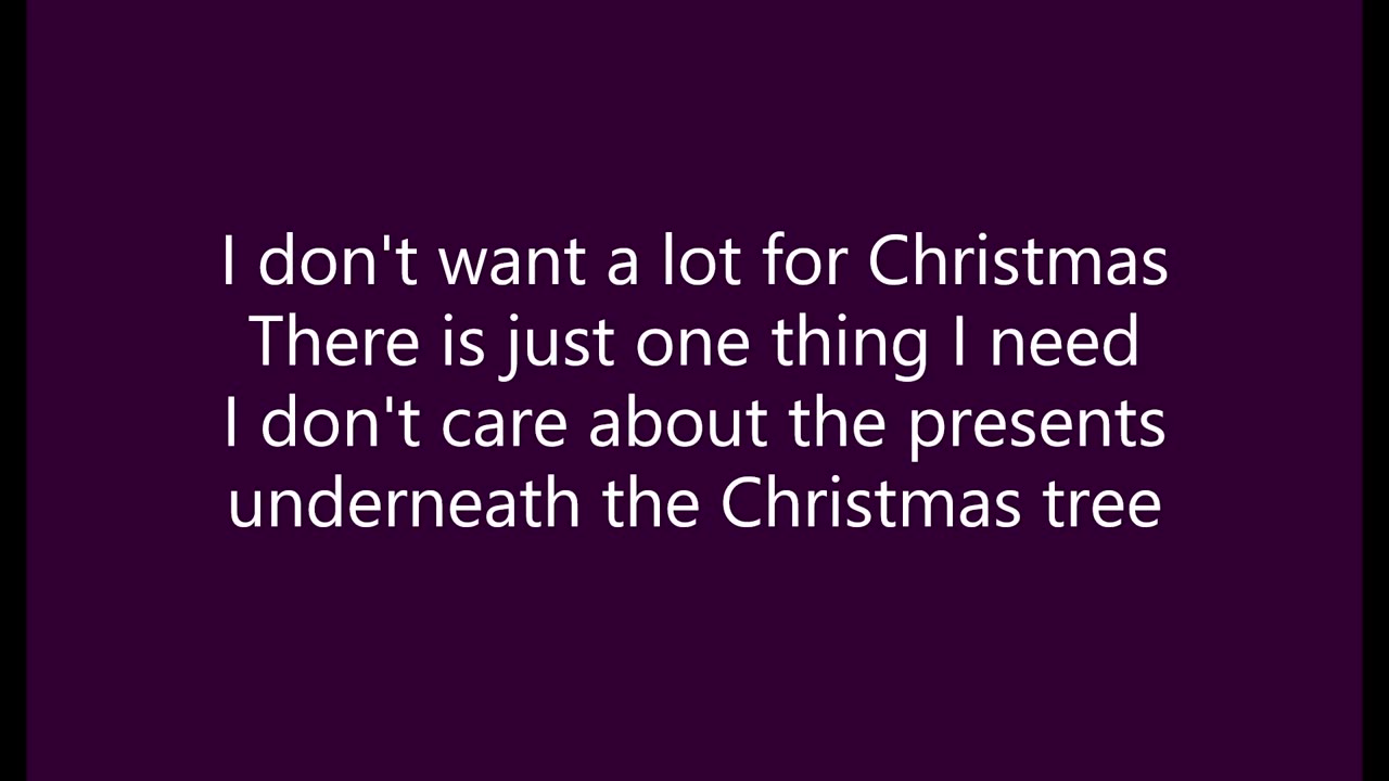 All I Want for Christmas (lyrics)