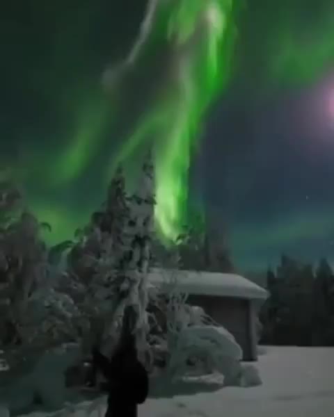 Northern lights in Finland.