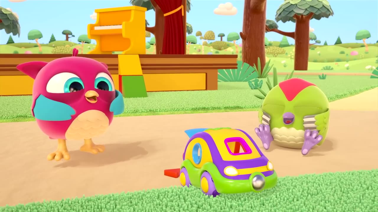 Baby birds make bubbles. Learning baby videos & baby cartoons for kids