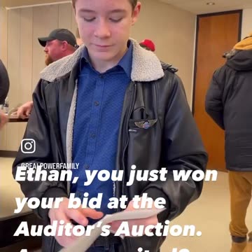 Ethan buys at the Auditor's Auction