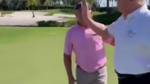 Trump's AMAZING Hole In One With Golfers