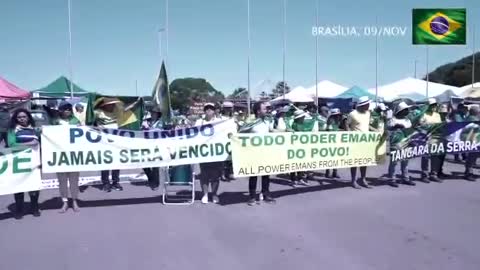 Brasilia com acampamento lotado em frente ao quartel do exercito!