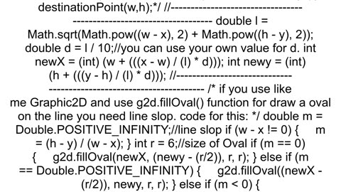 How to find a point in a line in java