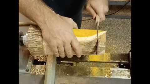 Woodturning Osage Orange vase (Bodark)