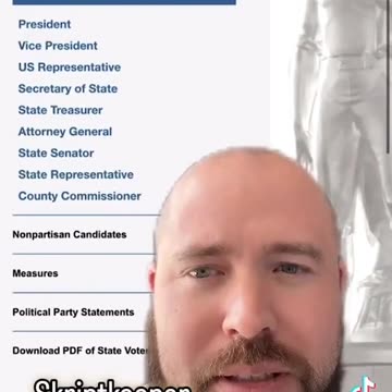 Donald J Trump and JD Vance Missing on Oregan's Secretary of State website