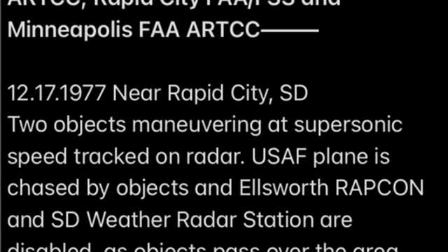 Radar Case Ellsworth AFB RAPCON, Denver FAA/ARTCC, Rapid City FAA/FSS