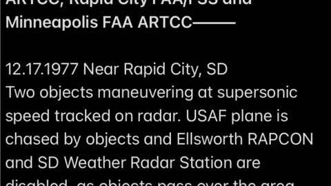 Radar Case Ellsworth AFB RAPCON, Denver FAA/ARTCC, Rapid City FAA/FSS