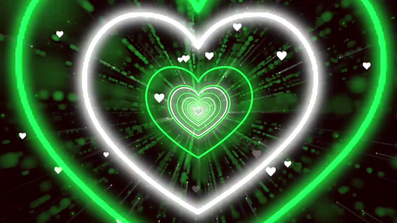 382. Neon Lights Love Heart 💚Green Love Heart Chibiusa Heart