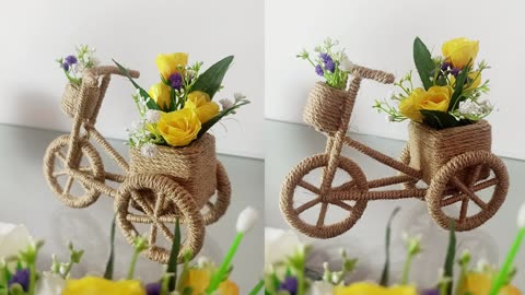 Jute Thread Cycle Craft Idea II Home Decoration Idea