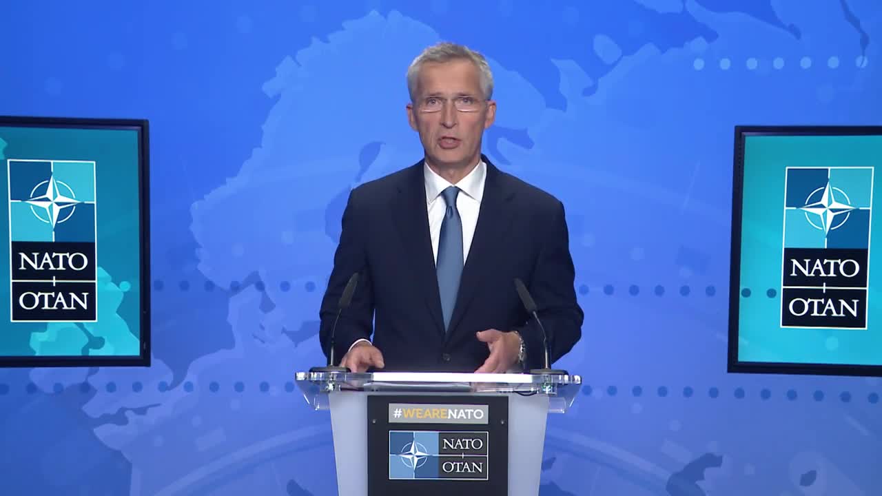 NATO-Secretary-General of NATO following the Extraordinary NATO Foreign Affairs Meeting.