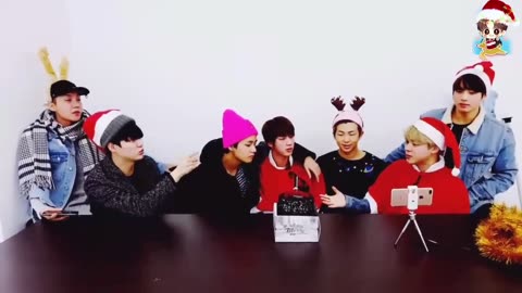 BTS Christmas giving gift to each other 🎁🎅 // Hindi dubbing // part-1