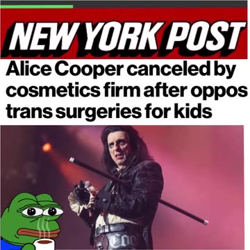 NewsFlash: Alice Cooper Canceled by Cosmetics Firm after Opposing Trans Surgeries for Kids