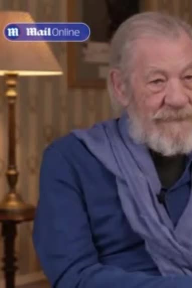 Sir Ian McKellen falls off stage during performance