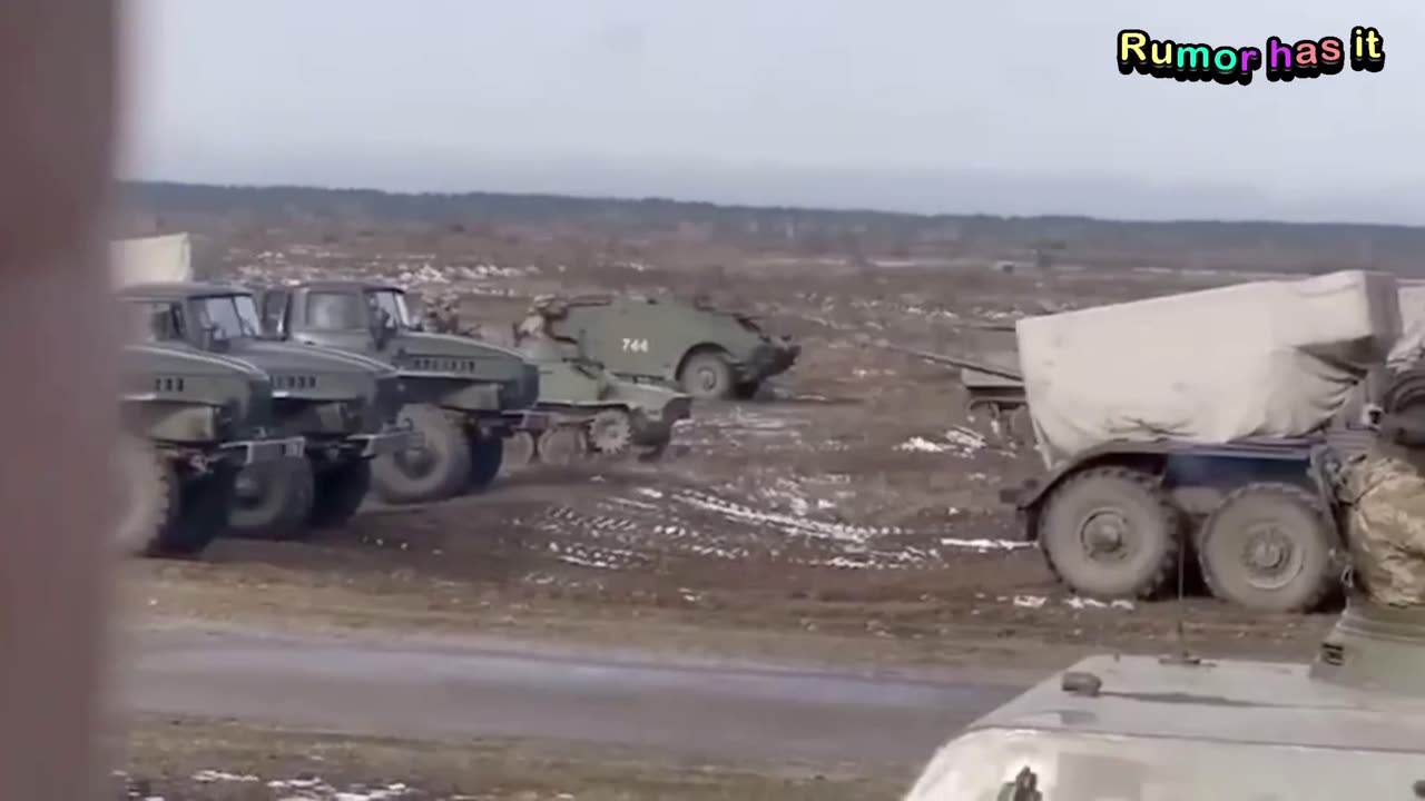 The enemy publishes footage with a large accumulation of equipment