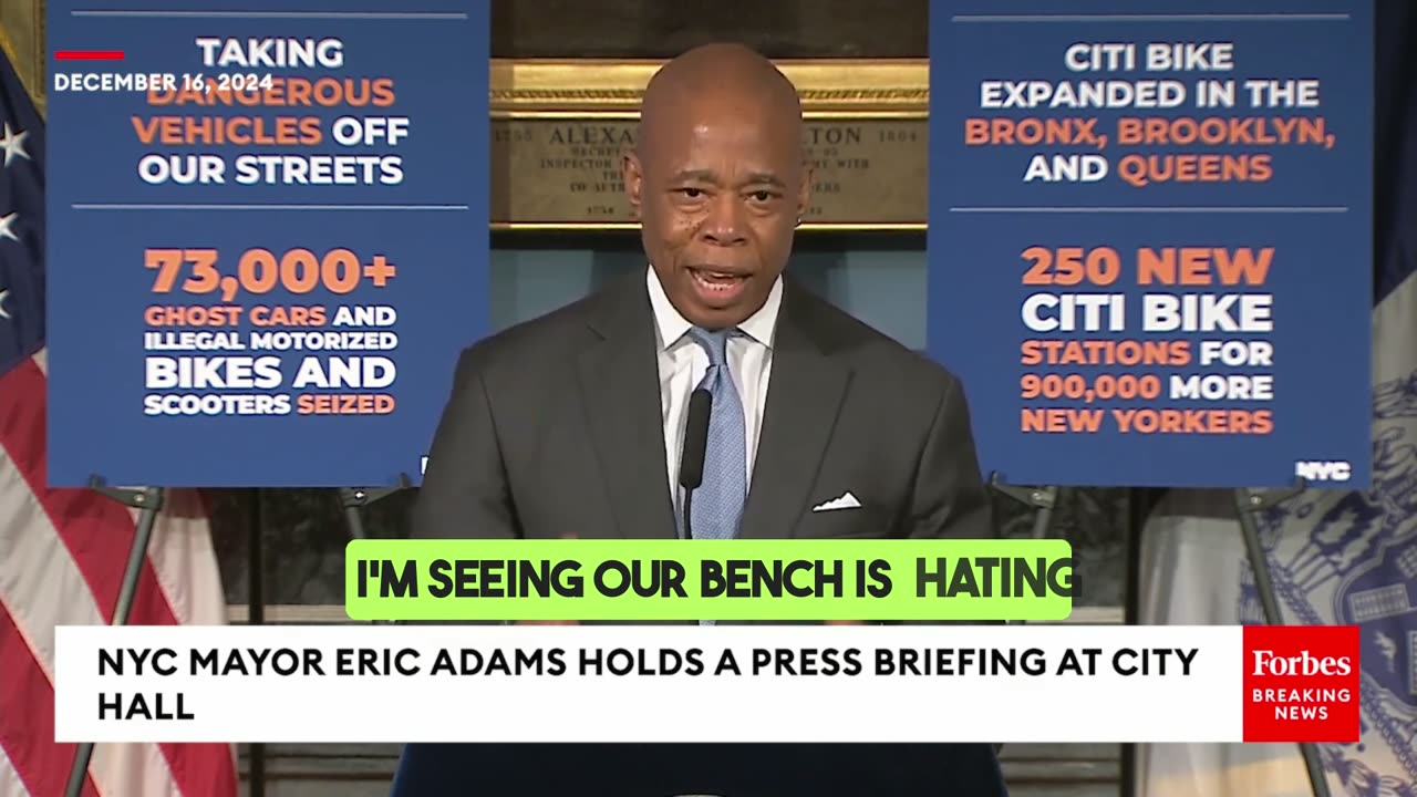 Mayor Eric Adams Press Briefing on CEO Shooter