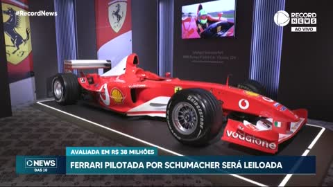 Ferrari de Schumacher avaliada em quase R$ 38 milhões vai a leilão