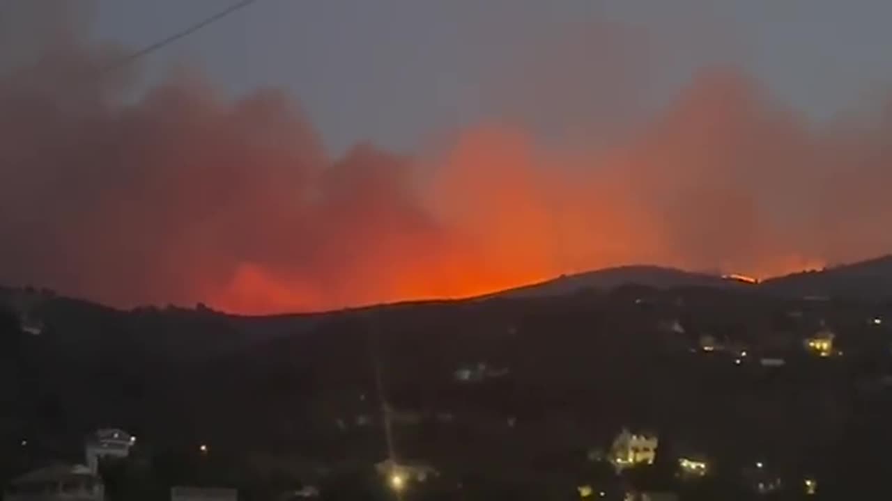 Fire breaks out in Corfu, Greece
