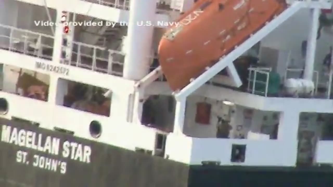 Marines gain control of the MV Magellan Star from suspected pirates