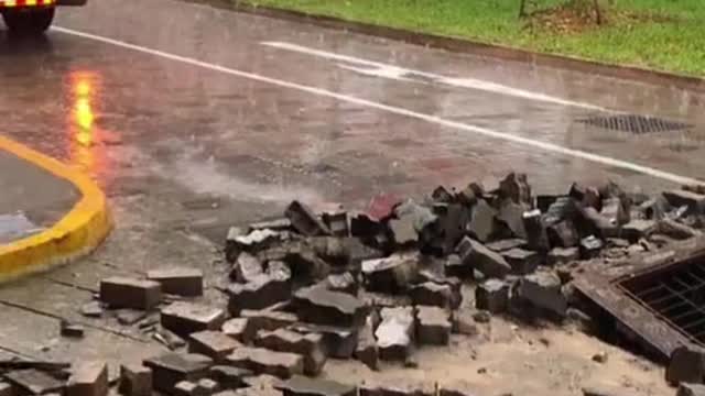 Drain cover 'explodes' atBlock 439 Bukit BatokWest at 9.10am