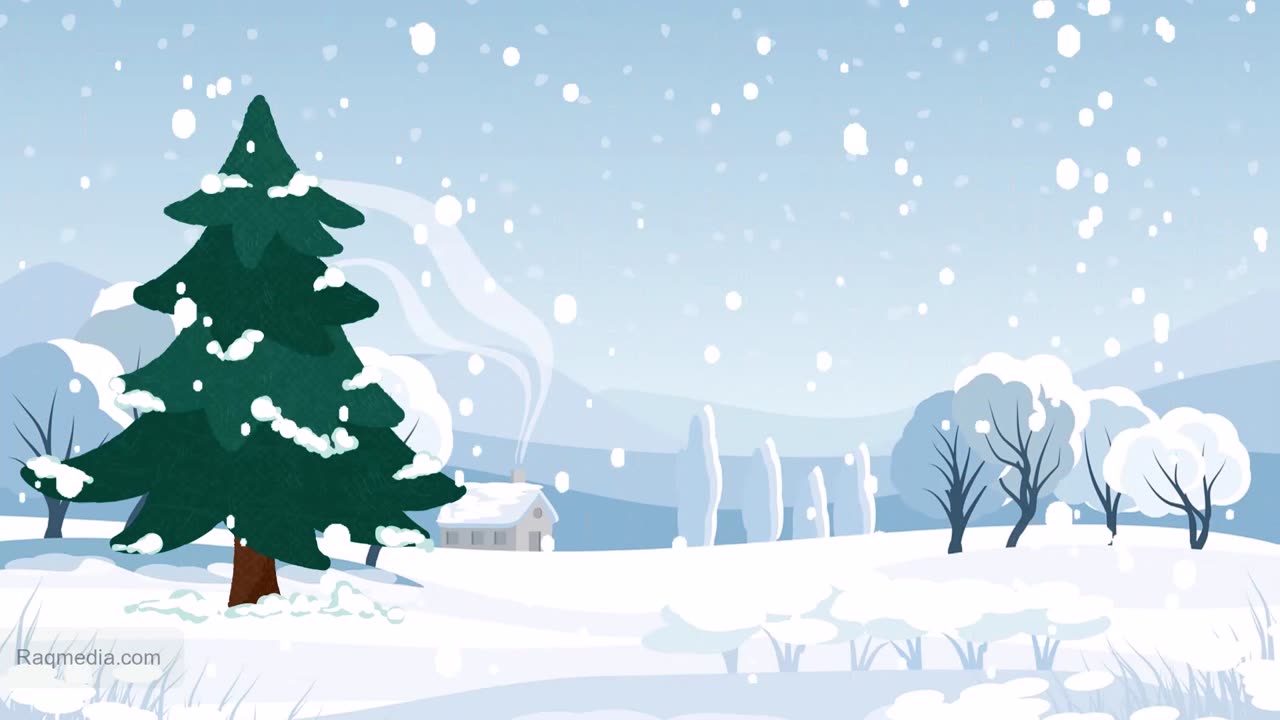 Snow Falling Winter Wonderland with Relaxing Piano Music for Smart TV Raqmedia