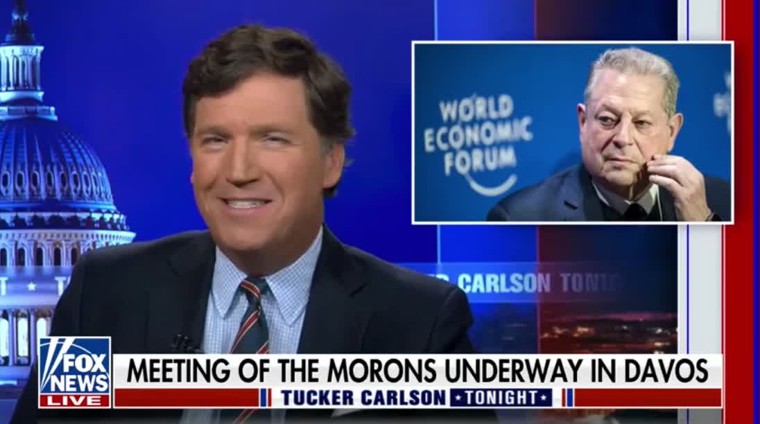 Tucker Carlson goes to town roasting the WEF