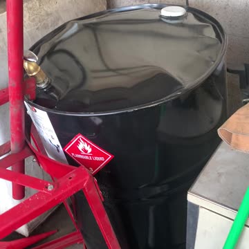 This is what happens when you leave a 55 gallon drum of brake cleaner in AZ summer Sun