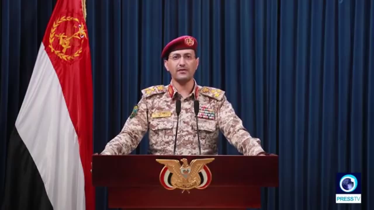 Yemeni Army Spokesman Yahya Saree delivers statement on latest pro-Palestine operation