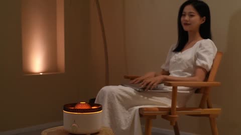 Volcanic Flame Aroma Diffuser USB Portable 360ml Air Humidifier