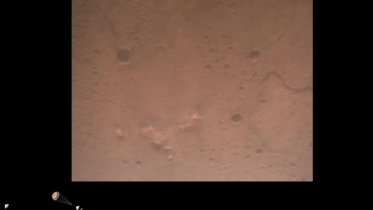 Perseverance Rover's Descent and Touchdown on Mars