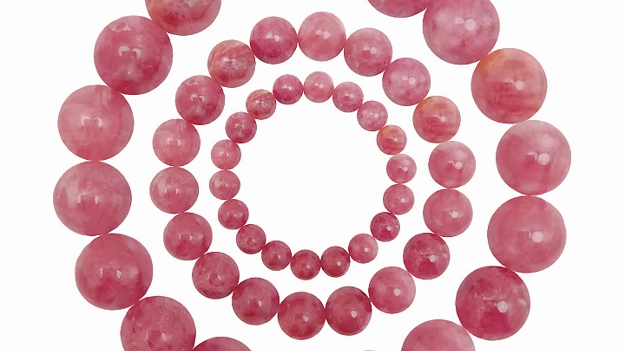 Rhodonite Rondelle bead gemstone stretch bracelet beautiful bracelet gift for her 20240213-05-08