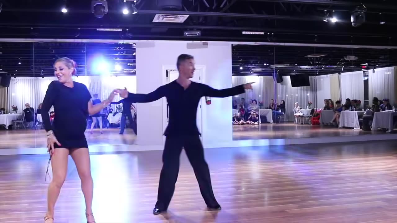 PREGNANT WOMAN BALLROOM DANCING (SALSA)