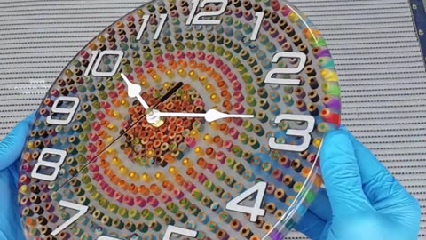 Amazing Unique Resin and Colored Pencil Clock
